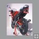 CBR 125 R 2004/2009 - HONDA - V�pl� mezi podsedadlov� plasty �ern� zap�skovan�