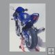 SUZUKI SV 1000 2003/2005 V�pl� mezi podsedadlov� plasty+TRImodr� BLEU METAL (yc2)